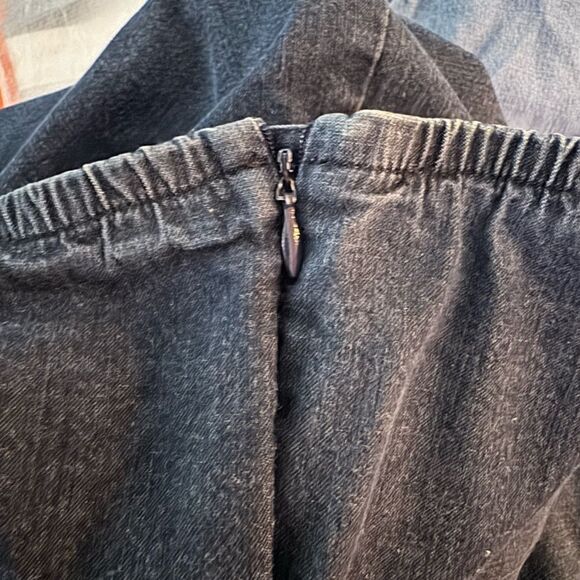 Eileen Fisher Denim Elastic Waistband Ankle Pants Size Small - Picture 5 of 9